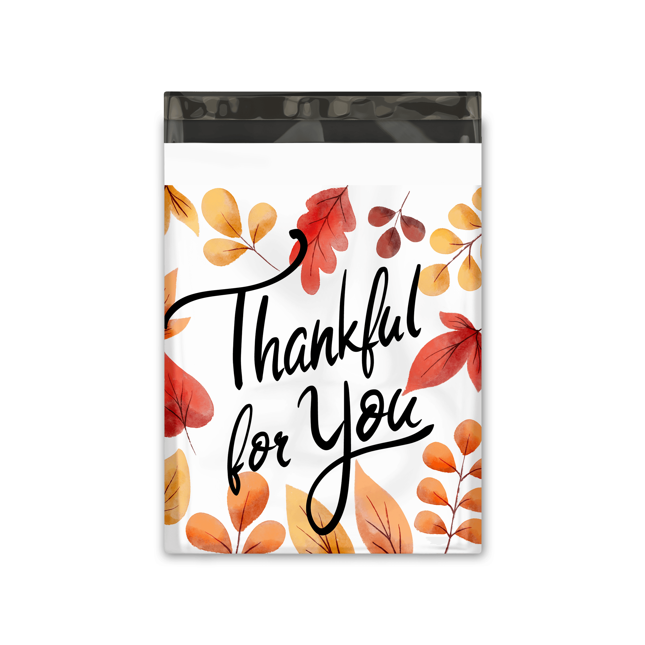 10x13 Thankful for You Designer Poly Mailers Shipping Envelopes Premium Printed Bags - Pro Supply Global