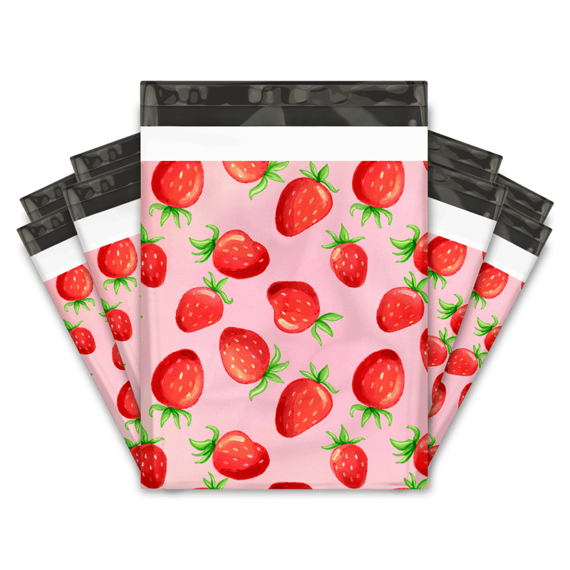 Strawberry Pink Designer Poly mailers bags Pro supply Global