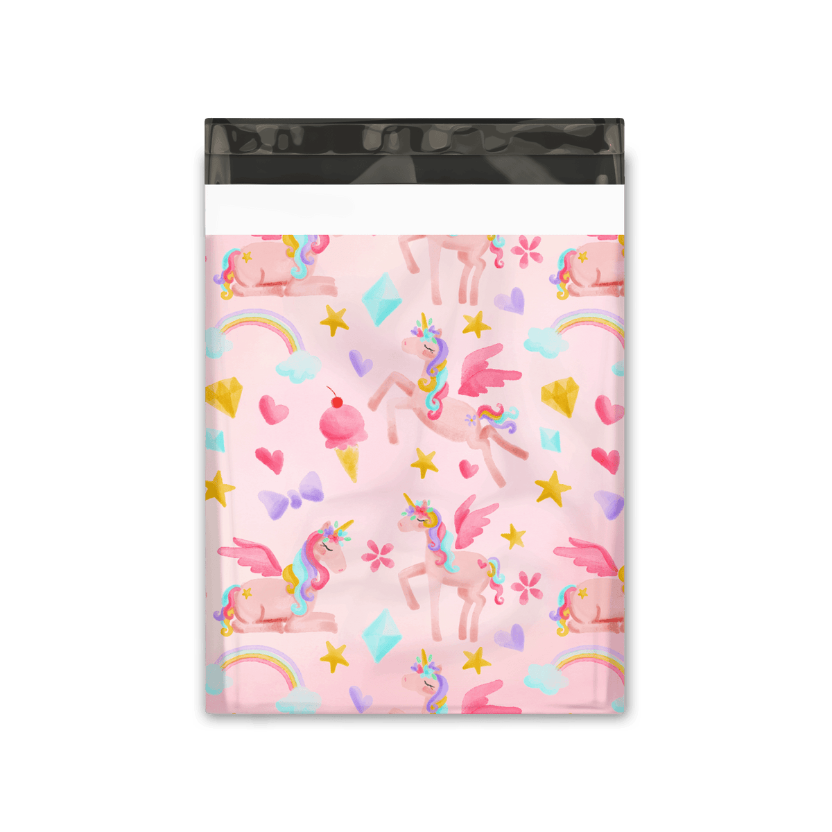 10x13 Rainbow Unicorn Designer Poly Mailers Shipping Envelopes Premium Printed Bags - Pro Supply Global