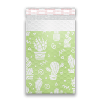6x9 Green Cactus Designer Self Seal Poly Bubble Mailers Shipping Envelopes Custom Boutique Padded Bags - Pro Supply Global