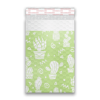 6x9 Green Cactus Designer Self Seal Poly Bubble Mailers Shipping Envelopes Custom Boutique Padded Bags - Pro Supply Global