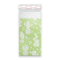 Green Cactus Designer Poly bubble mailers padded bags Pro supply Global