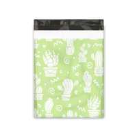 12x15" Green Cactus Designer Poly Mailers Shipping Envelopes Premium Printed Bags - Pro Supply Global