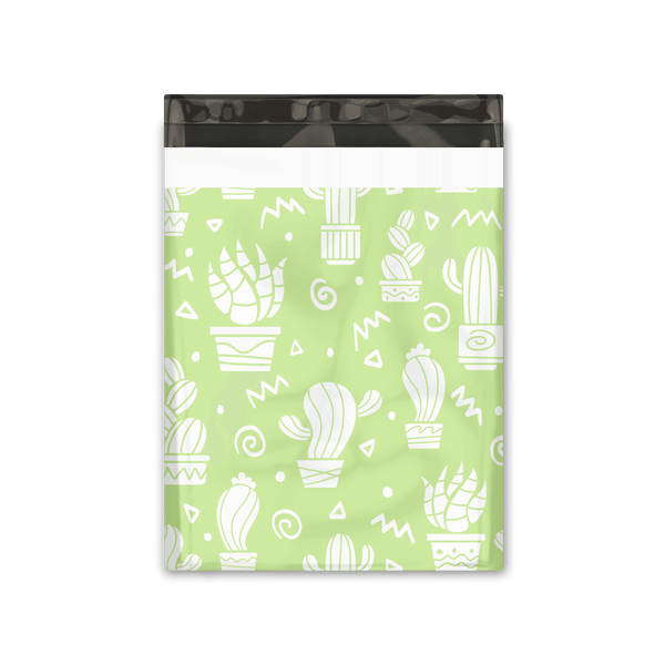 12x15" Green Cactus Designer Poly Mailers Shipping Envelopes Premium Printed Bags - Pro Supply Global