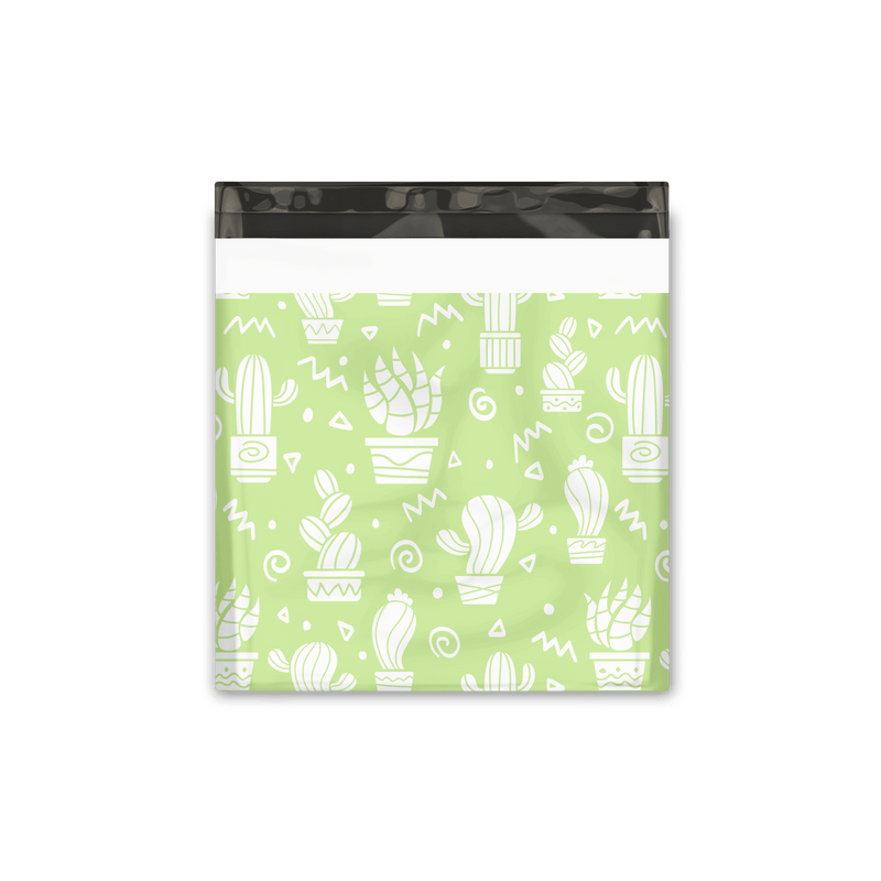 18x18" Green Cactus Designer Poly Mailers Shipping Envelopes Premium Printed Bags - Pro Supply Global