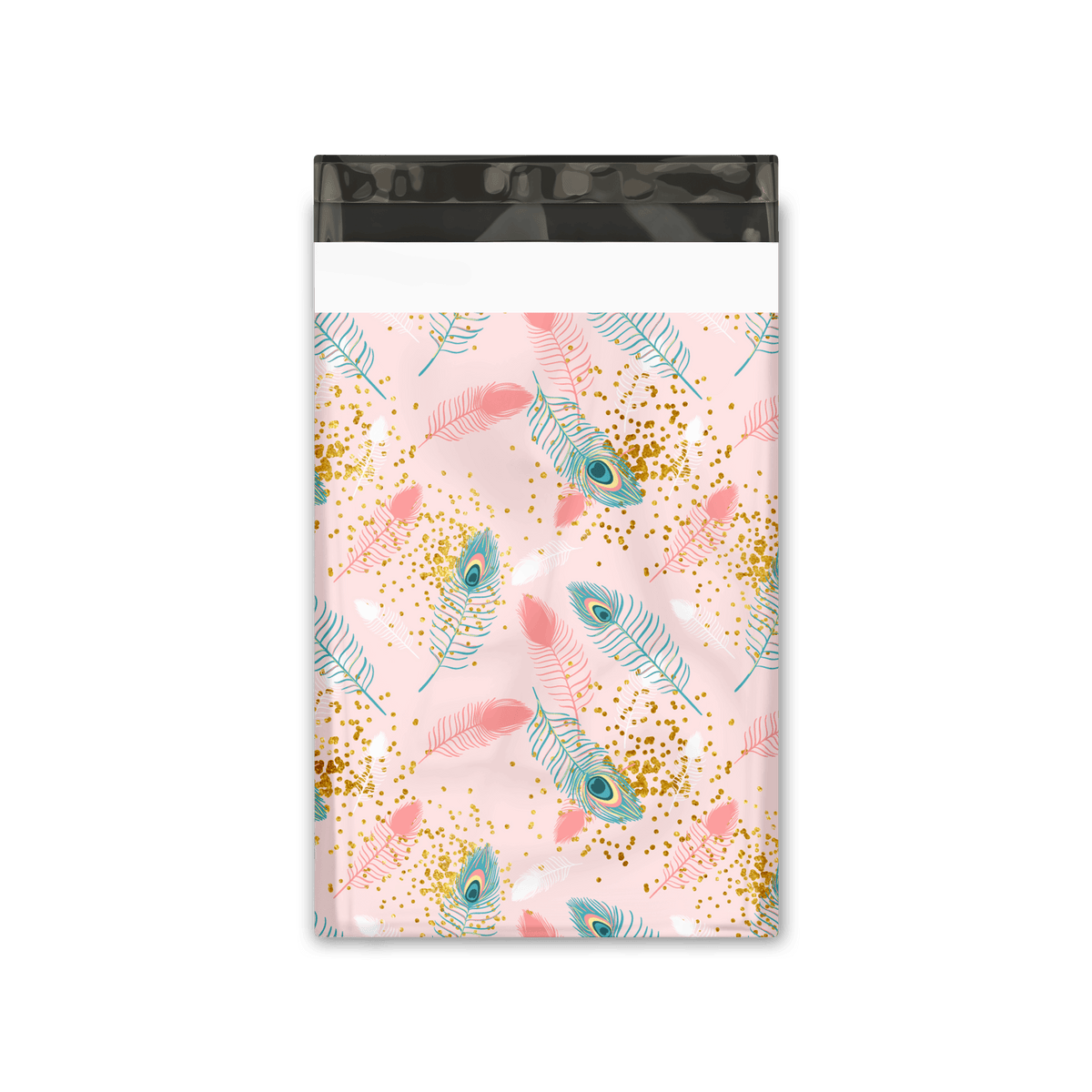 Pink Peacock Printed Designer Poly mailers bags Pro supply Global