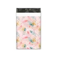 Pink Peacock Printed Designer Poly mailers bags Pro supply Global