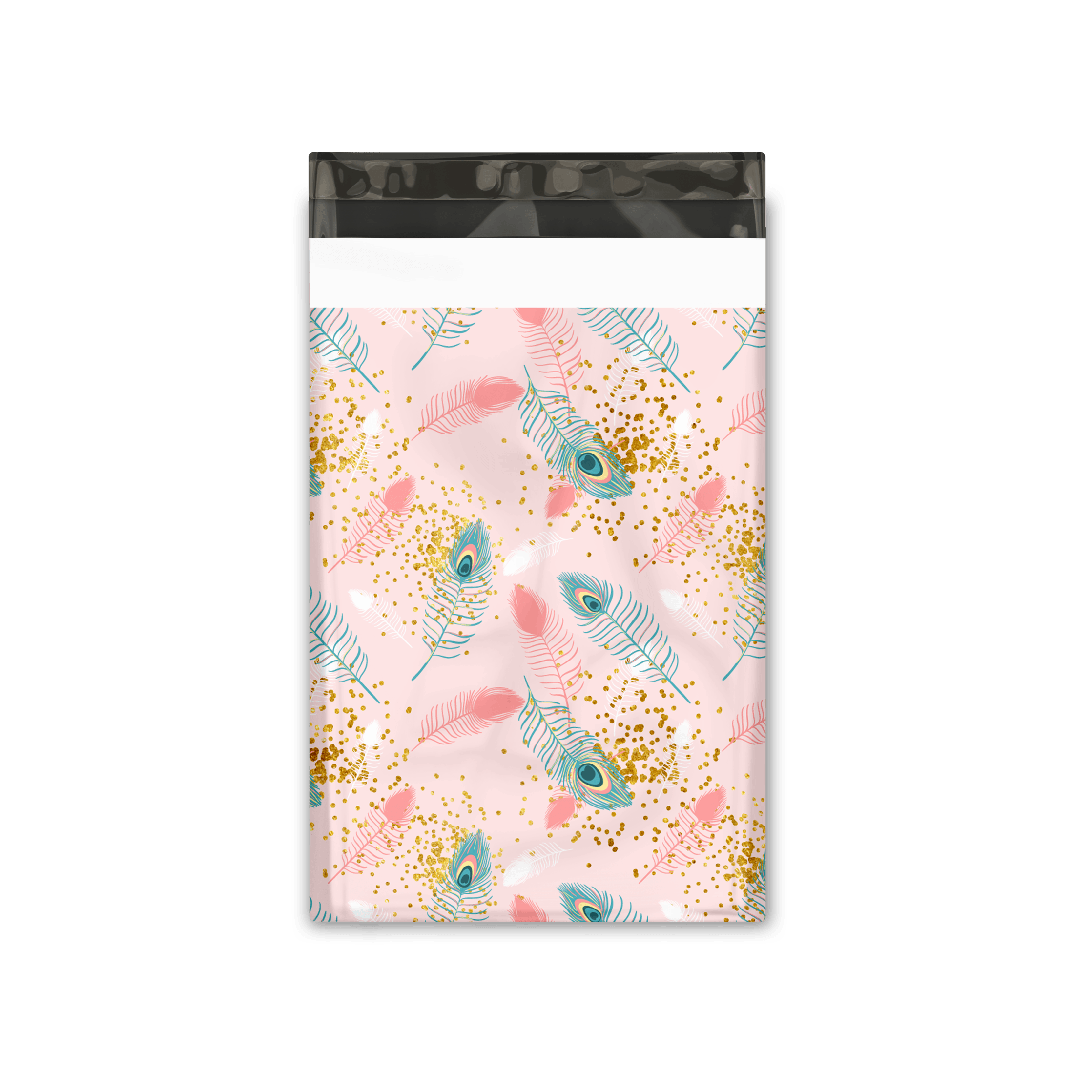 Pink Peacock Printed Designer Poly mailers bags Pro supply Global