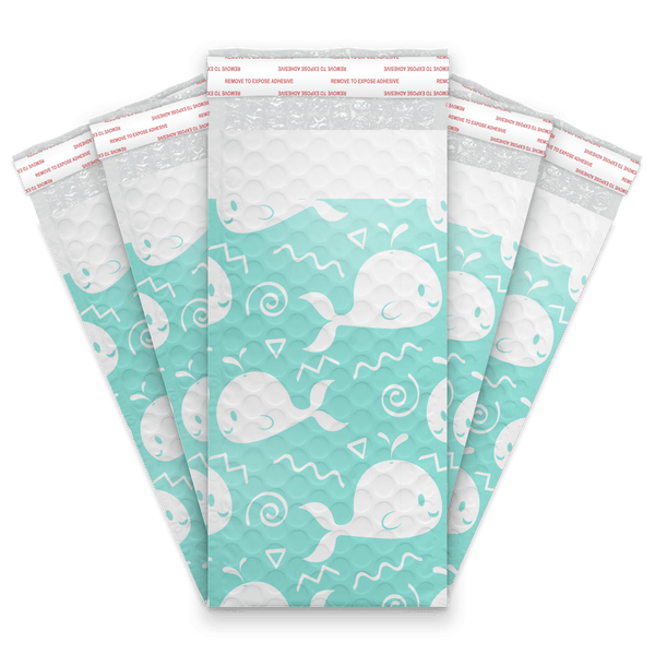 Blu Whale Designer bubble Poly mailers padded bags Pro supply Global