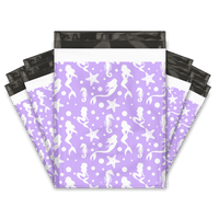 Purple Mermaids Designer Poly Mailers Shipping Envelopes Premium Printed Bags