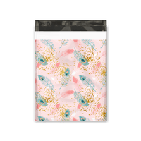 Oxo-Biodegradable 10x13" Pink Peacock Designer Poly Mailers Shipping Envelopes Premium Printed Bags - Pro Supply Global