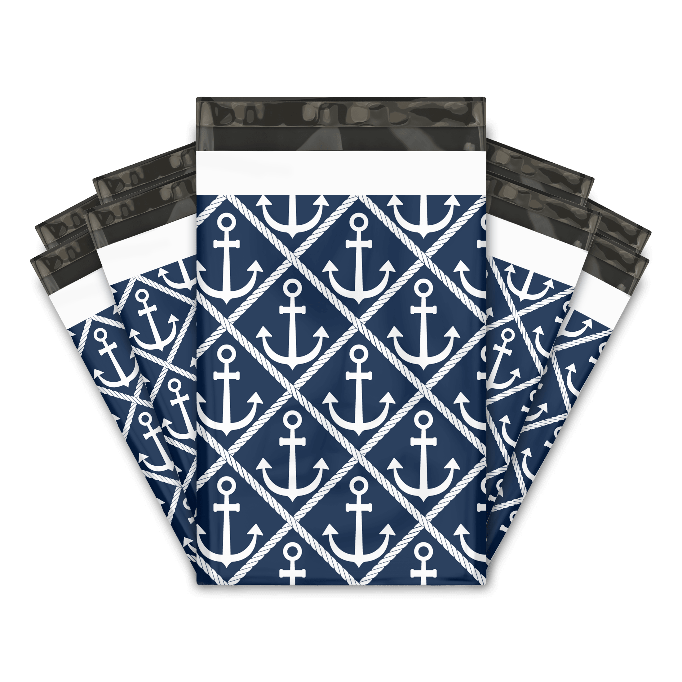  Ahoy! Nautical Sailor Designer Poly Mailers Shipping 