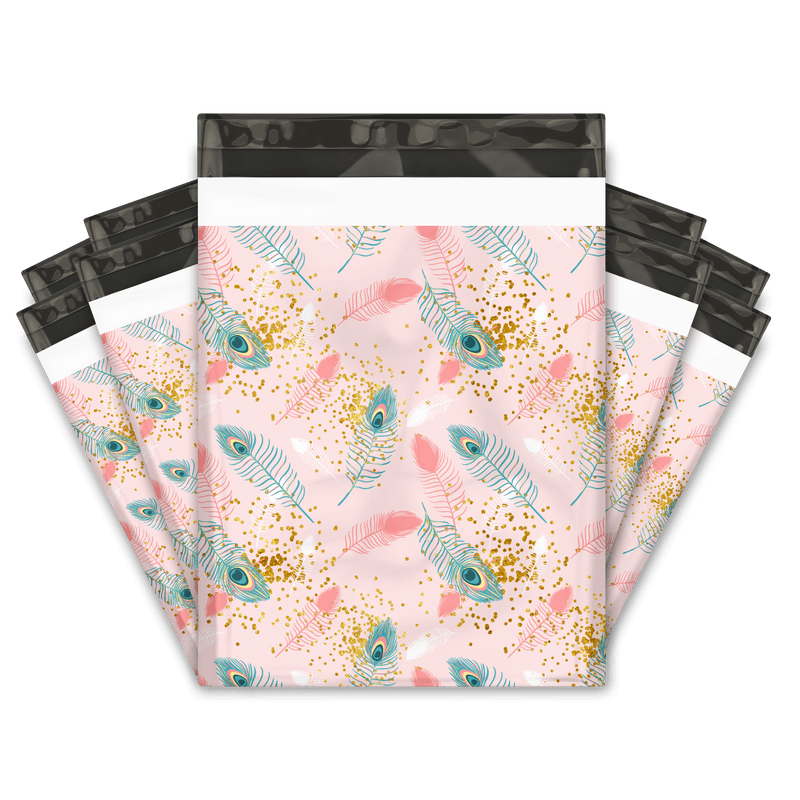 Peacock Pink Designer Poly Mailer Shipping Bags Pro Supply Global
