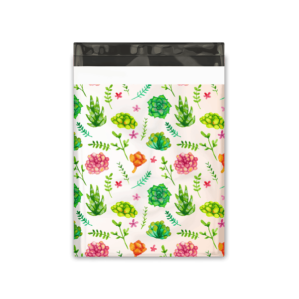 10x13 Succulents Designer Poly Mailers Shipping Envelopes Premium Printed Bags - Pro Supply Global
