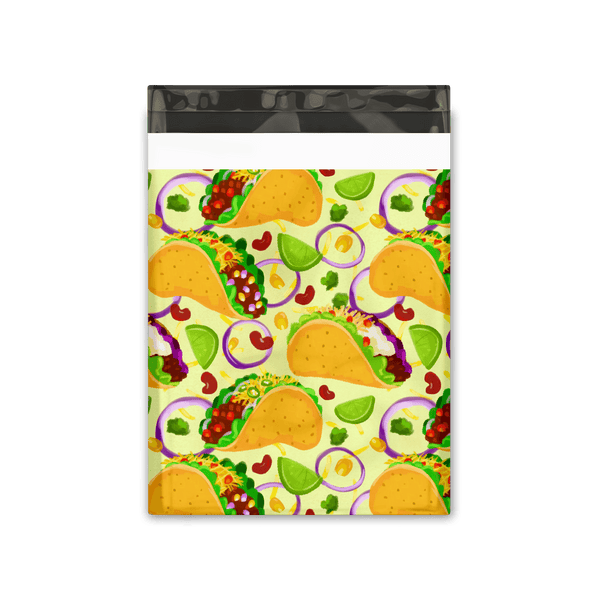 10x13 Tacos Designer Poly Mailers Shipping Envelopes Premium Printed Bags - Pro Supply Global