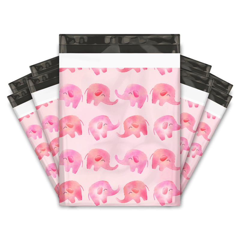 Cute pink Elephant Designer Poly mailers bags Pro supply Global