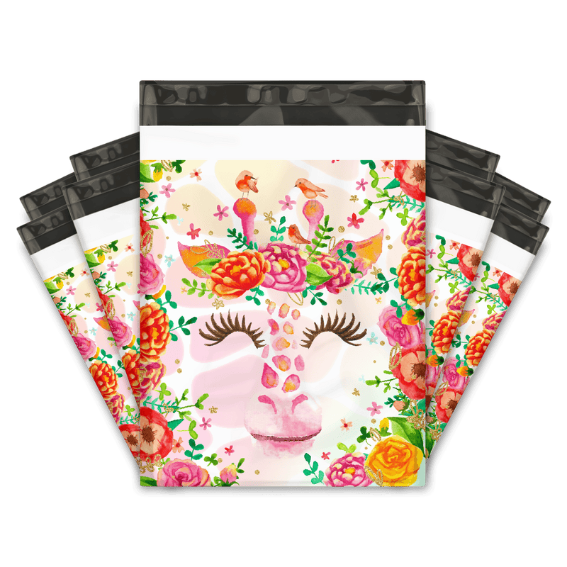  Floral Giraffe Designer Poly Mailers Shipping Envelopes Pro Supply Global