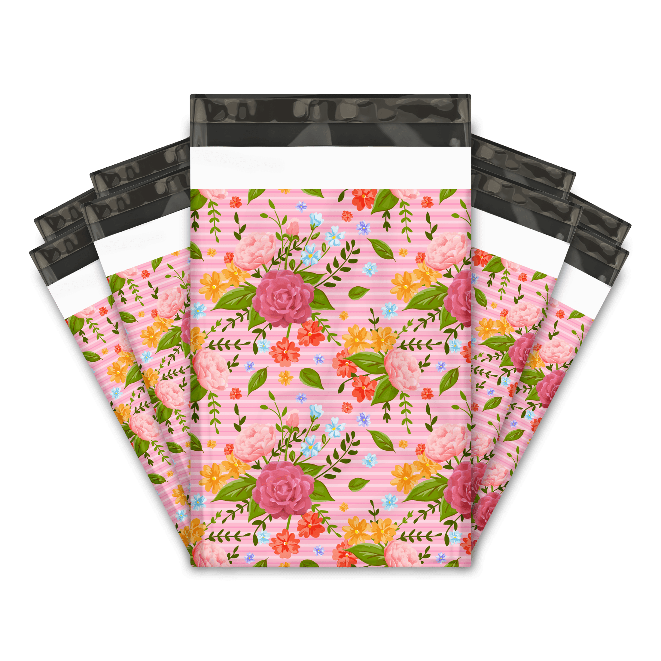 Pink Rose Designer Poly mailers bags Pro supply Global