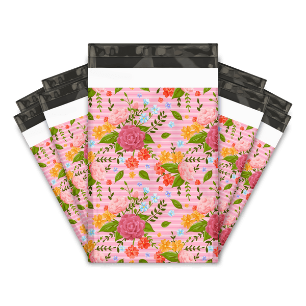 Pink Rose Designer Poly mailers bags Pro supply Global
