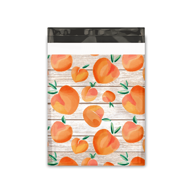 10x13 Peaches Designer Poly Mailers Shipping Envelopes Premium Printed Bags - Pro Supply Global