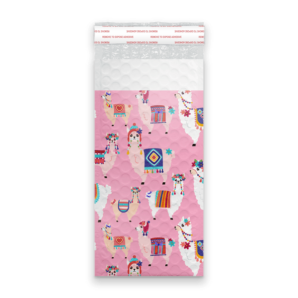 pink Llama Designer Poly bubble mailers padded bags Pro supply Global