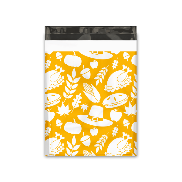 10x13 Thanksgiving Designer Poly Mailers Shipping Envelopes Premium Printed Bags - Pro Supply Global