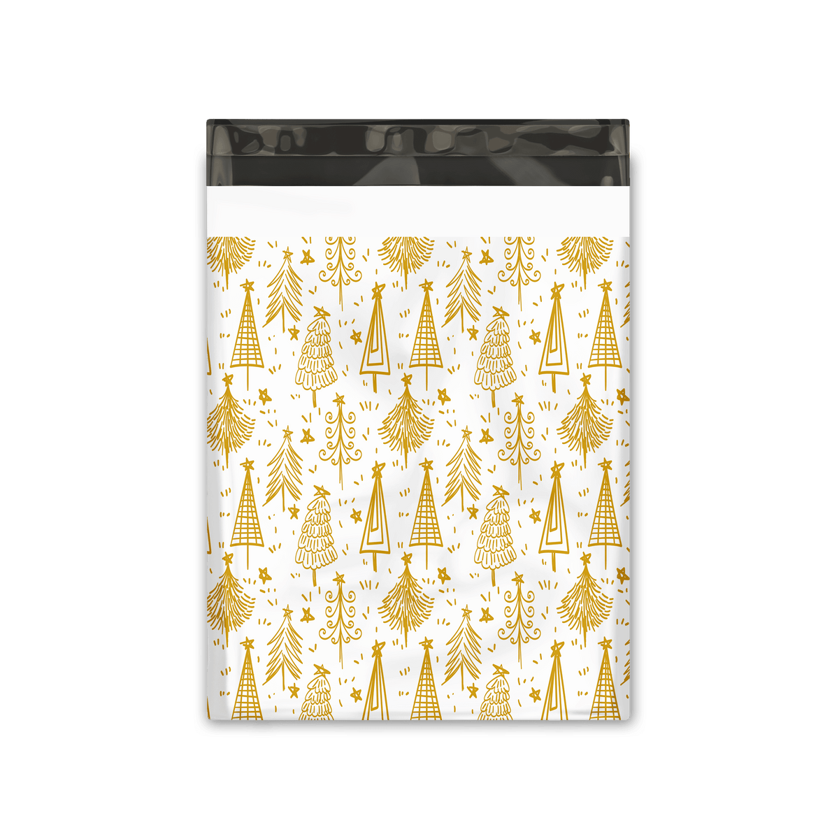 10x13 Gold Trees Designer Poly Mailers Shipping Envelopes Premium Printed Bags - Pro Supply Global