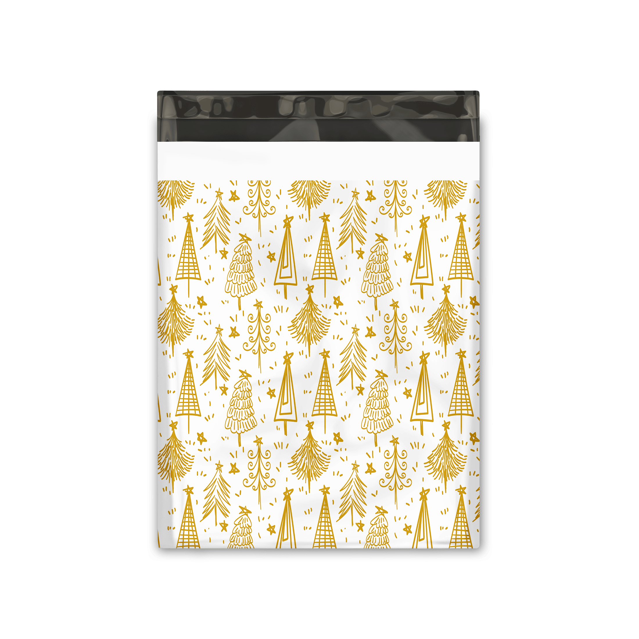 10x13 Gold Trees Designer Poly Mailers Shipping Envelopes Premium Printed Bags - Pro Supply Global