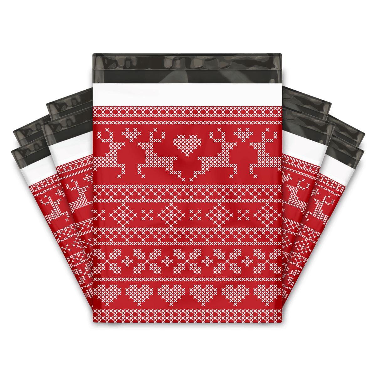 Ugly Christmas Sweater Designer Poly Mailers Shipping Envelopes Premium Printed Bags