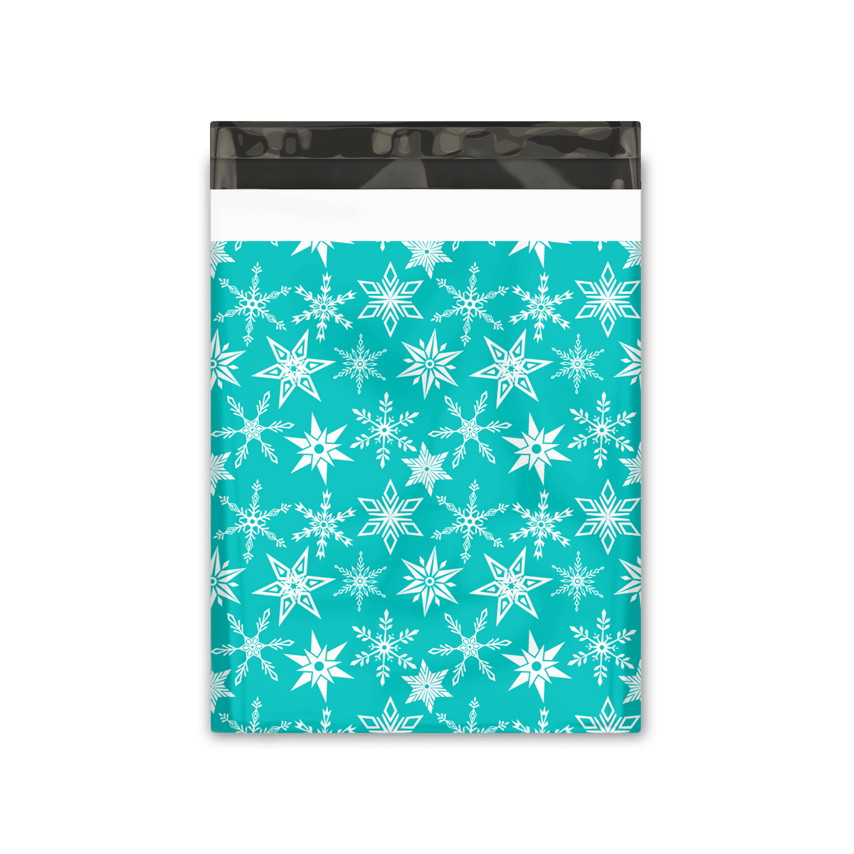 10x13 Winter Snowflakes Designer Poly Mailers Shipping Envelopes Premium Printed Bags - Pro Supply Global