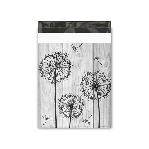 10x13 Dandelion Designer Poly Mailers Shipping Envelopes Premium Printed Bags - Pro Supply Global
