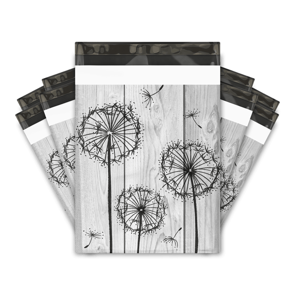 Dandelion Designer Poly Mailers Shipping Envelopes Premium Printed Bags