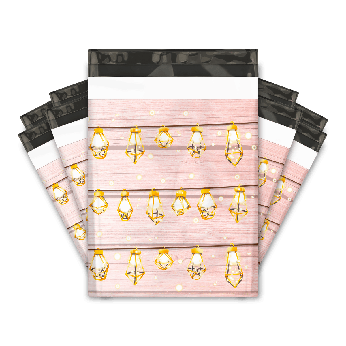 Fairy Lights Designer Poly Mailers Shipping Envelopes Premium Printed Bags