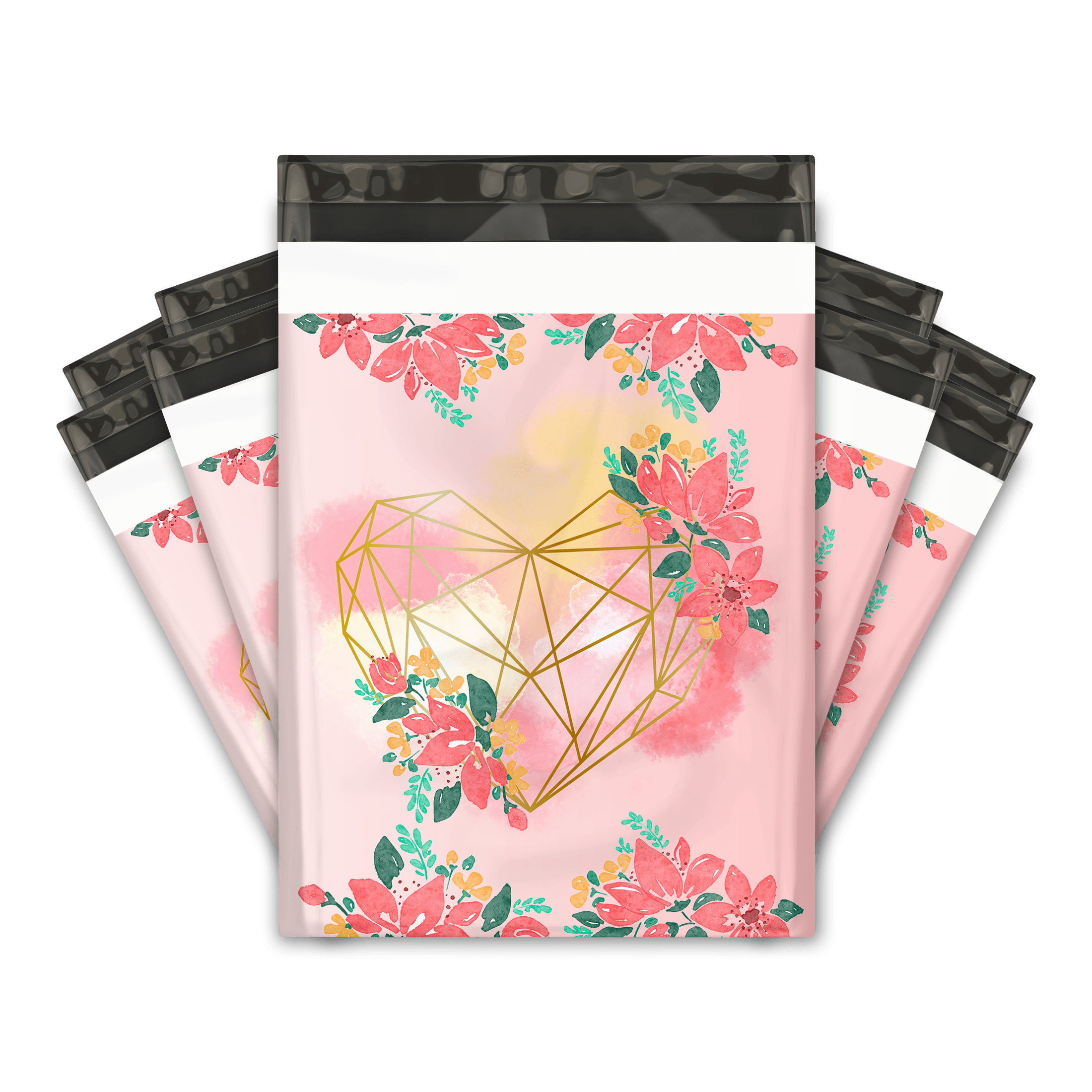 10x13 Valentine's Day Sample Pack Designer Poly Mailers Shipping Envelopes Premium Printed Bags - Pro Supply Global