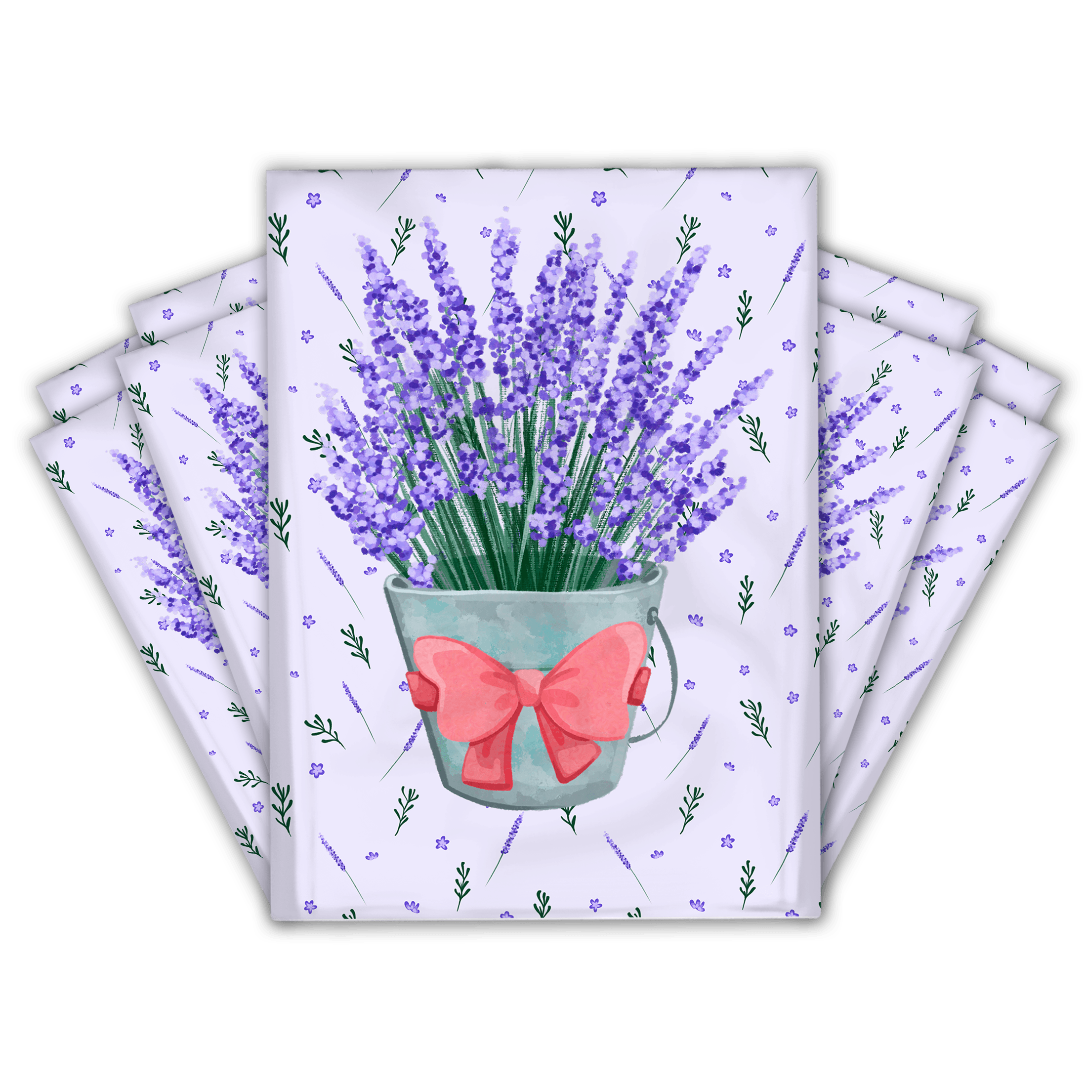 Lavender Designer Poly Mailers Shipping Envelopes Premium Printed Bags
