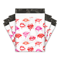  Lips and Valentine's Day Designer Poly Mailers Shipping Envelopes Premium Printed Bags