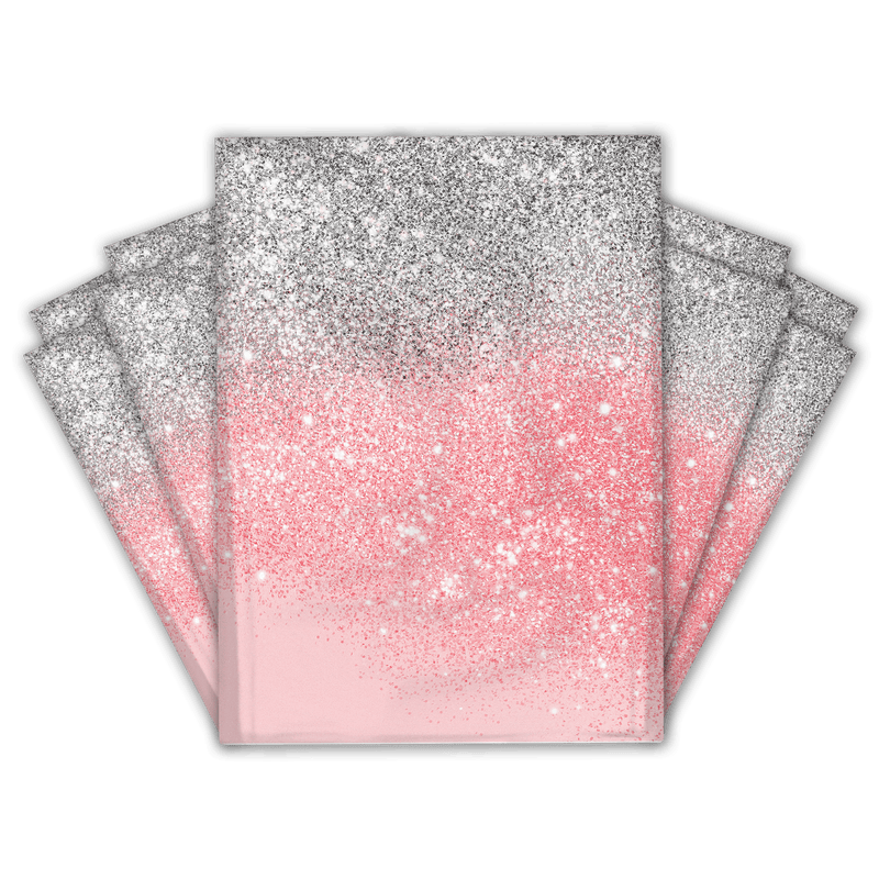 10x13 Pink Glitter Transition Poly Mailers Shipping Envelopes Premium Printed Bags - Pro Supply Global