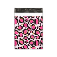 10x13 Pink Leopard Print Poly Mailers Shipping Envelopes Premium Printed Bags - Pro Supply Global