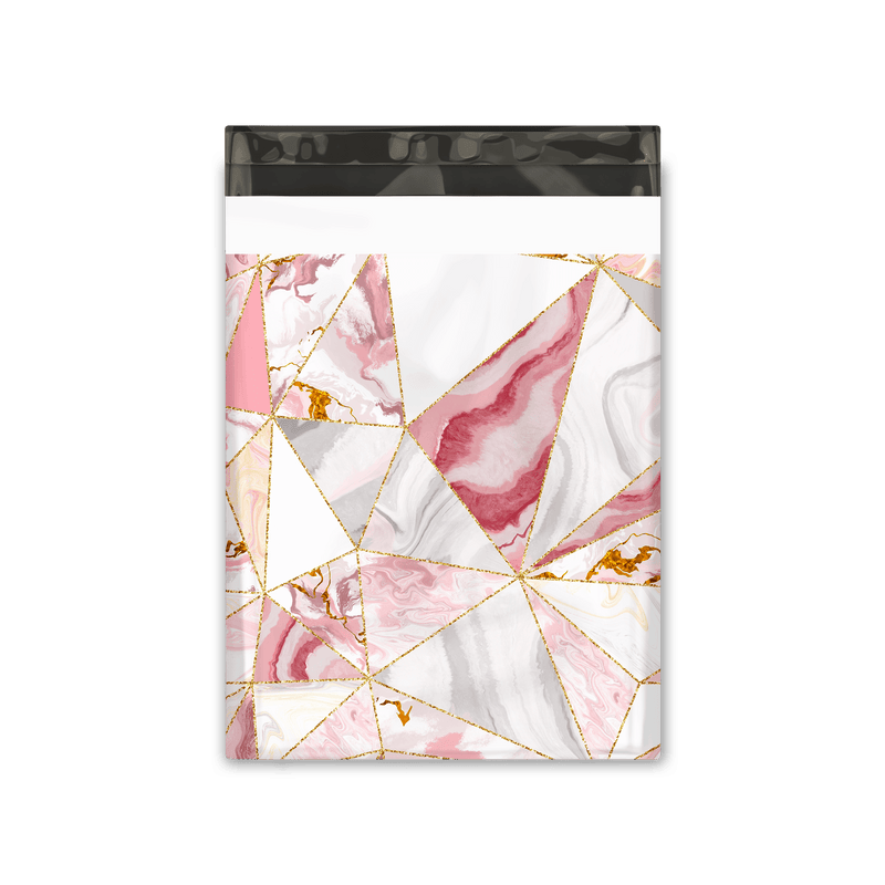 10x13 Pink Marble Poly Mailers Shipping Envelopes Premium Printed Bags - Pro Supply Global