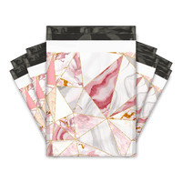 Pink Marble Designer Poly Mailers Shipping Envelopes Premium Printed Bags