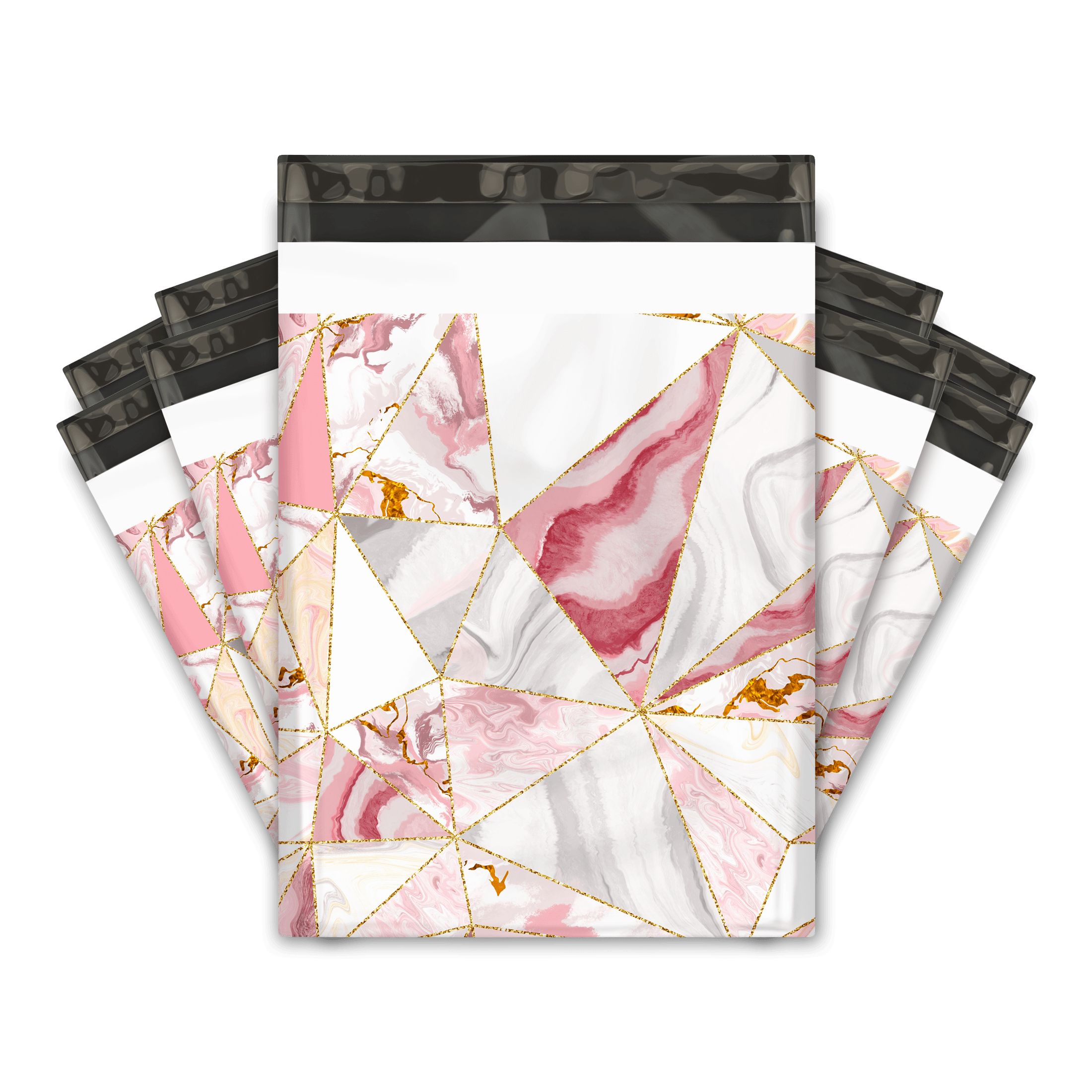 Pink Marble Designer Poly Mailers Shipping Envelopes Premium Printed Bags