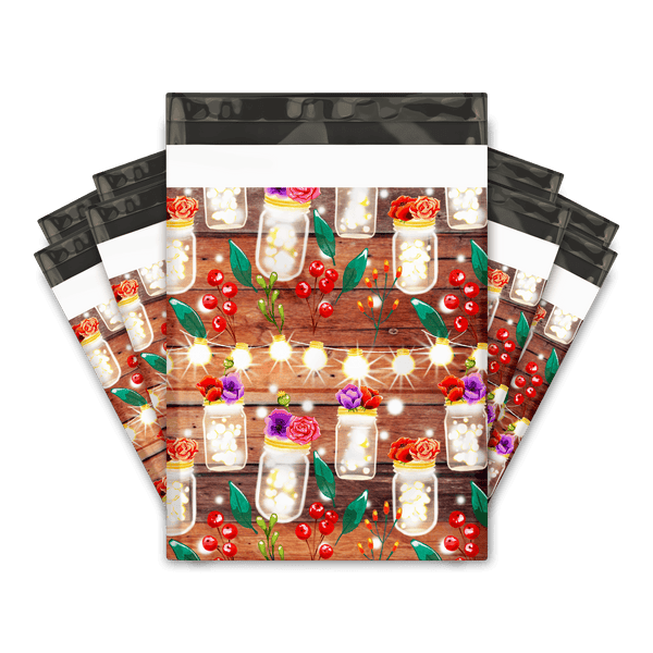  Spring Mason Jars Designer Poly Mailers Shipping Envelopes Premium Printed Bags