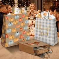 Fall Kraft Gift Bags Mixed Size Set - Pro Supply Global