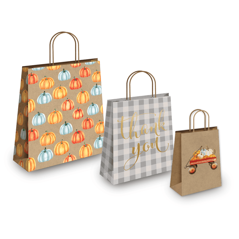 Pumpkin Combo Designer Kraft gift bags Pro Supply Global