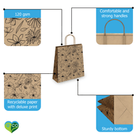 Floral Kraft Gift Bags Mixed Size Set - Pro Supply Global