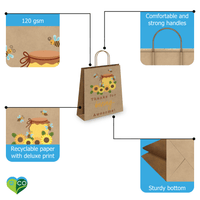 Sunflower Kraft Gift Bags Mixed Size Set - Pro Supply Global