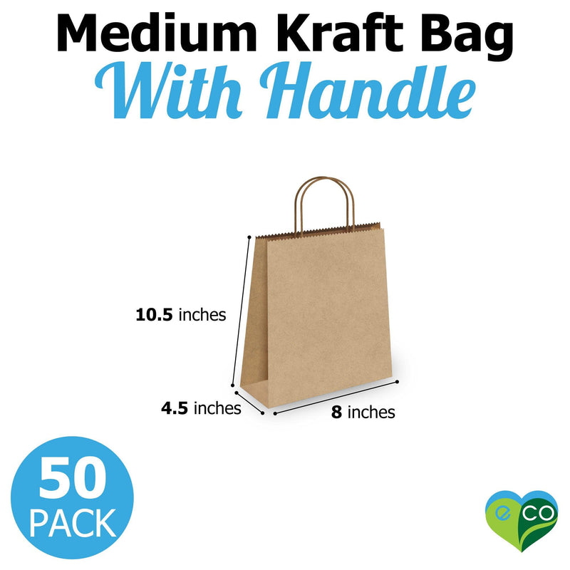 Brown Kraft Bags 8x4.5x10.5 inch - Pro Supply Global