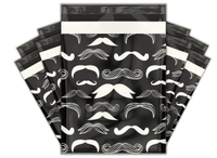 Stylish Mustache Designer Poly Mailers Shipping Envelopes Premium Printed Bags