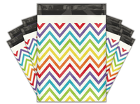 Rainbow Designer Poly Mailers Shipping Bags Pro Supply Global