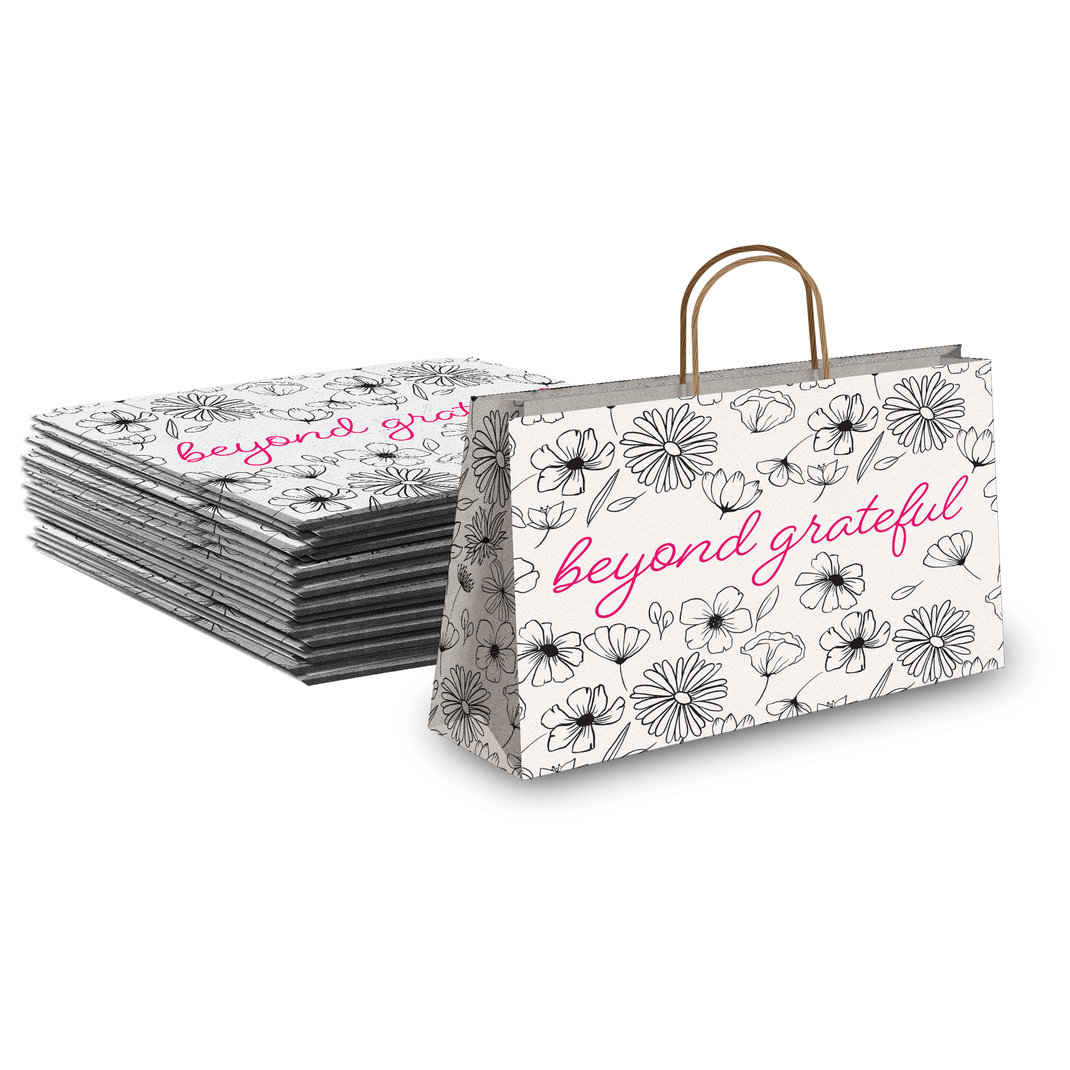 Large white discount gift bags